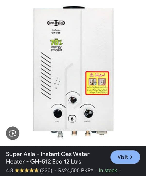 super Asia water geyser 12 latest - Other Bathroom Accessories - 1096884090
