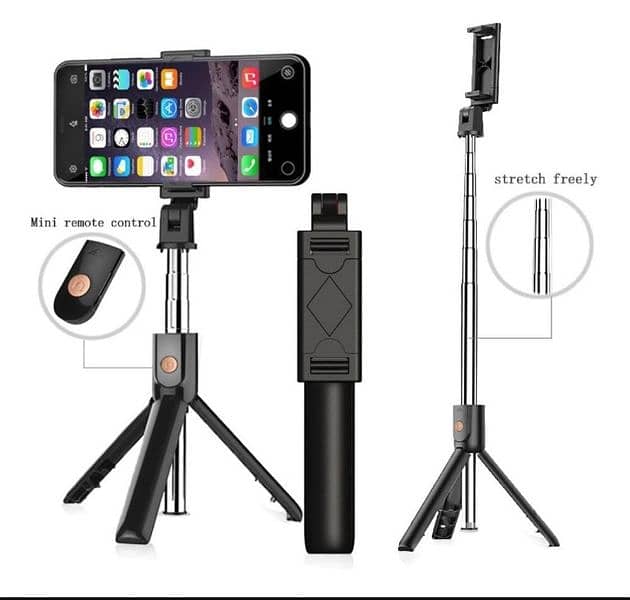 Foldable Selfie Stick With LED Light 3