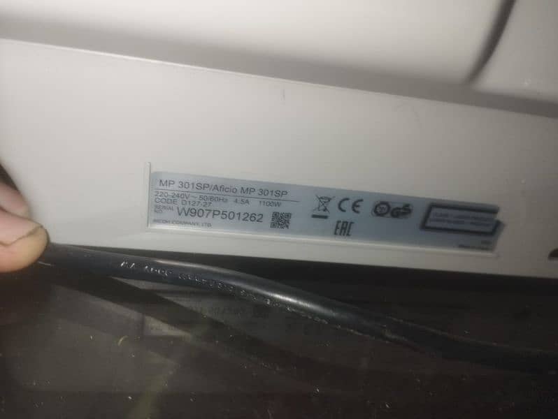 Ricoh 301 Coper Printer Scanner 03095683442 contact No. 7