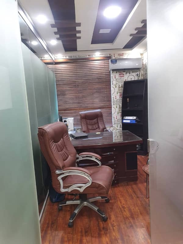 NEAR 26 STREET VIP LAVISH FURNISHED OFFICE FOR RENT 2 EXCITEVE CHAMBER 6 PERSON WORK STATION WITH AC LCD RENT ALMOST FINAL NOTE 1 MONTH COMMISSION RENT SERVICE CHARGES MUST 11