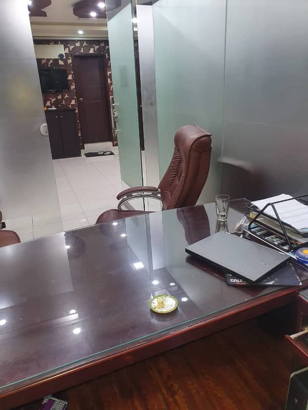 NEAR 26 STREET VIP LAVISH FURNISHED OFFICE FOR RENT 2 EXCITEVE CHAMBER 6 PERSON WORK STATION WITH AC LCD RENT ALMOST FINAL NOTE 1 MONTH COMMISSION RENT SERVICE CHARGES MUST 16