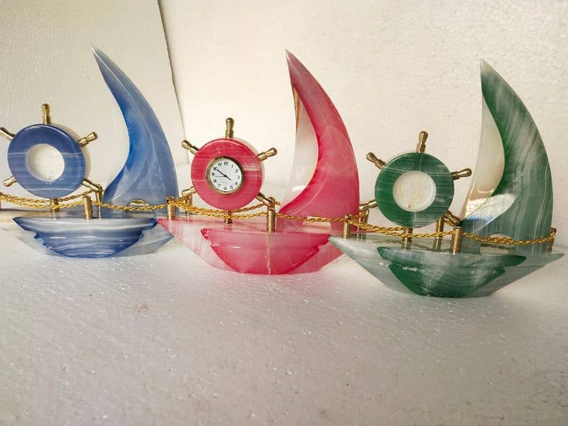 Marble showpiece / Marble boat / Marble heart  /  marble items 7