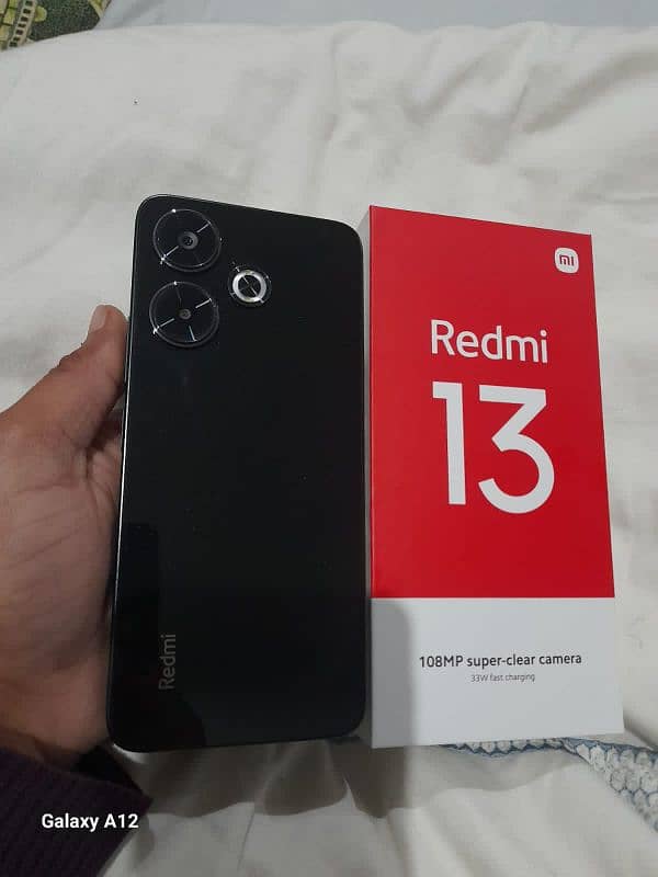 redmi 13 8gb/128gb 10/10 scratchless condition. 6+ months warranty. 4