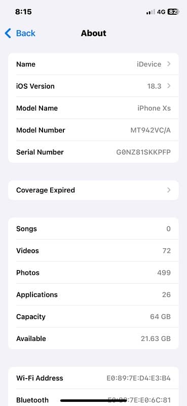 iPhone XS 64GB 1