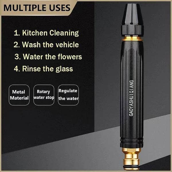 Durable Black Spray Nozzle - 1 Piece with Multiple Functionalities 0