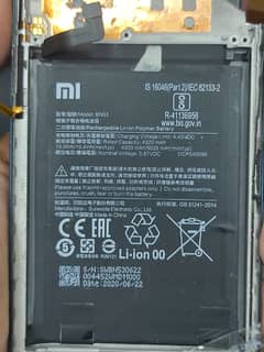 Redmi Note 9 Pro Original Battery 5020mah