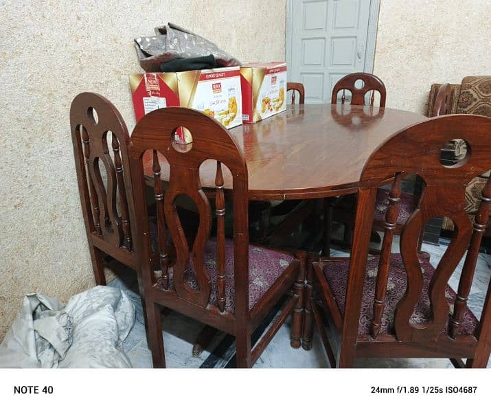 dining table with 6 chairs solid wood 1