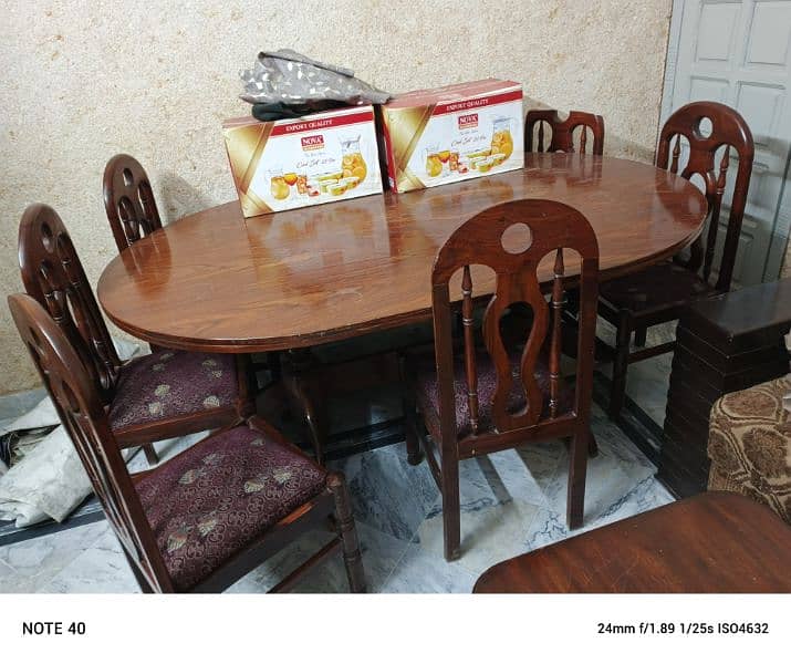 dining table with 6 chairs solid wood 3