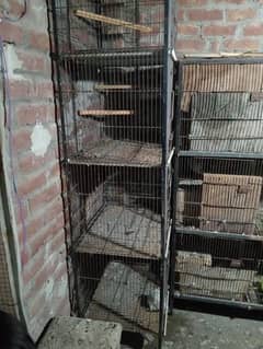 bird cage for sell 1 cage 6 porition 1 cage 4 portion red add fast