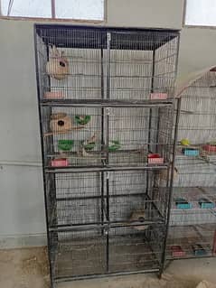 cage | iron cage | love birds cage | 8  portions cage | folding cage