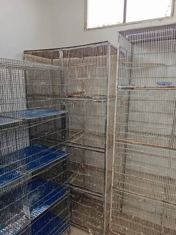 cage | iron cage | love birds cage | 8  portions cage | folding cage 3