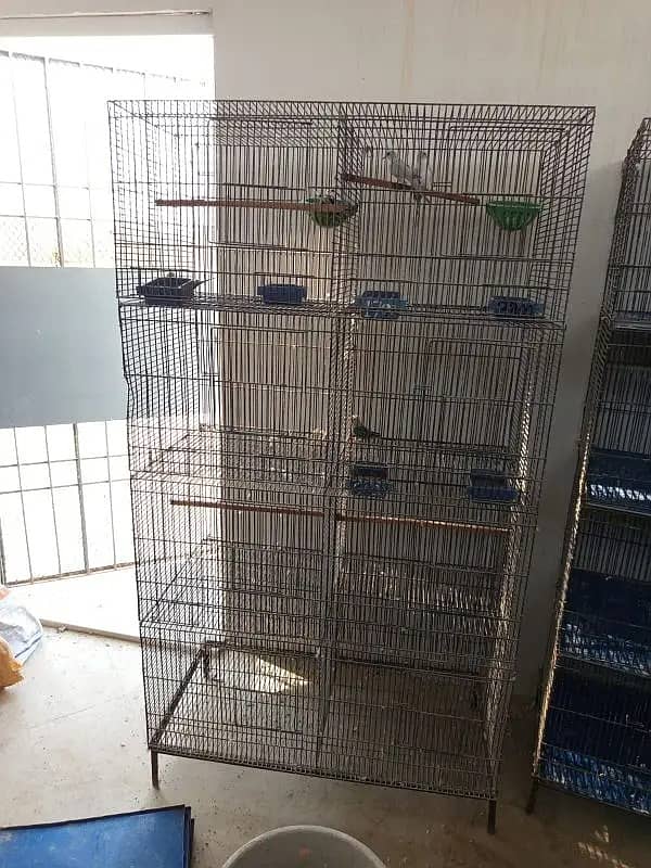 cage | iron cage | love birds cage | 8  portions cage | folding cage 4