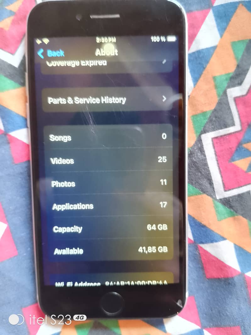 I phone se 2020 non pta ha 64 gb ha battery health 79 ha iOS 18.2 ha 5