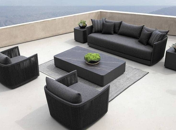 5 seater rattan sofa/rattan chair set/Garden chairs/rattan sofa sets 9