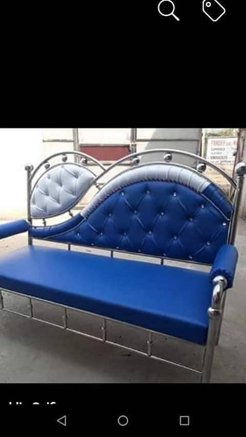 Iron Frame Sofa| Iron and Fabric Sofa| Iron-Backed Sofa| Iron Accent 4