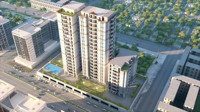 Prime Location GULSHAN-E-IQBAL APPARTMENT For Sale In The Perfect Location Of CRYSTAL RESIDENCIA 0