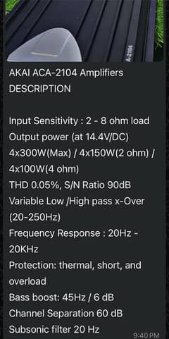 akai 4 chanel very powerful amplifier