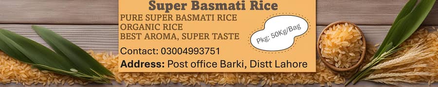 Super Basmati Rice, Export Quality