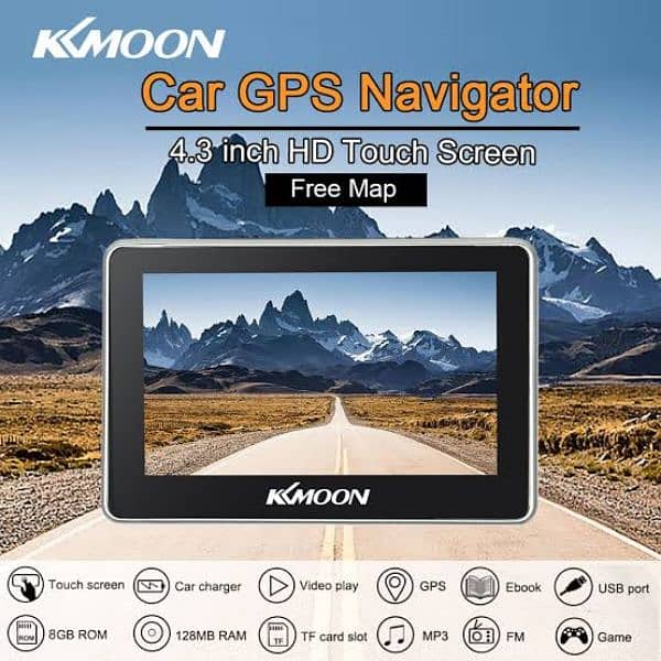 KKmoon 4.3 inch Car Portable GPS Navigation 128M 8GB FM Video 0