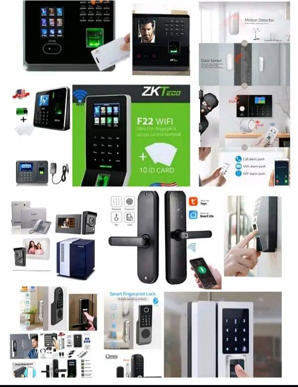 access control system smart fingerprint card handle electric door lock 0