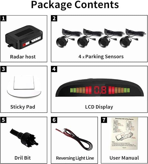 EKYLIN Car Auto Vehicle Reverse Backup Radar System 2