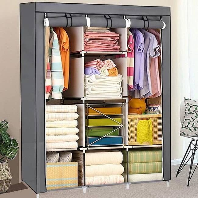 3 Layer Storage Wardrobe Model 88130 Shelf Rack Fancy And Foldable 1