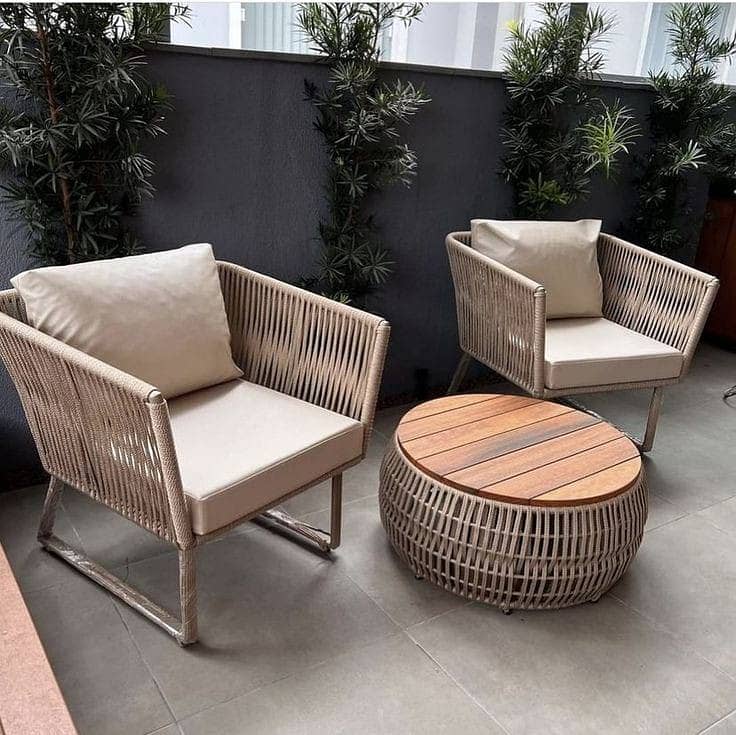 roop chair set/Rattan Furniture/Outdoor chair/Upvc Garden/restaurant 0