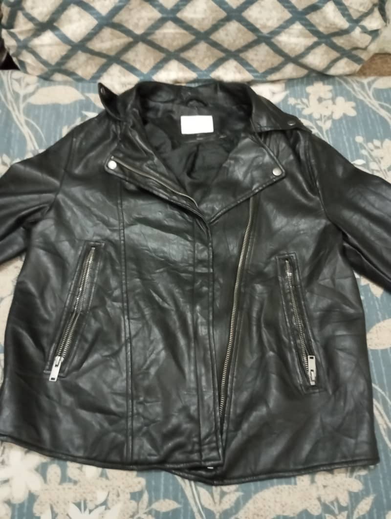 Premium ZARA leather jacket For Sale 0