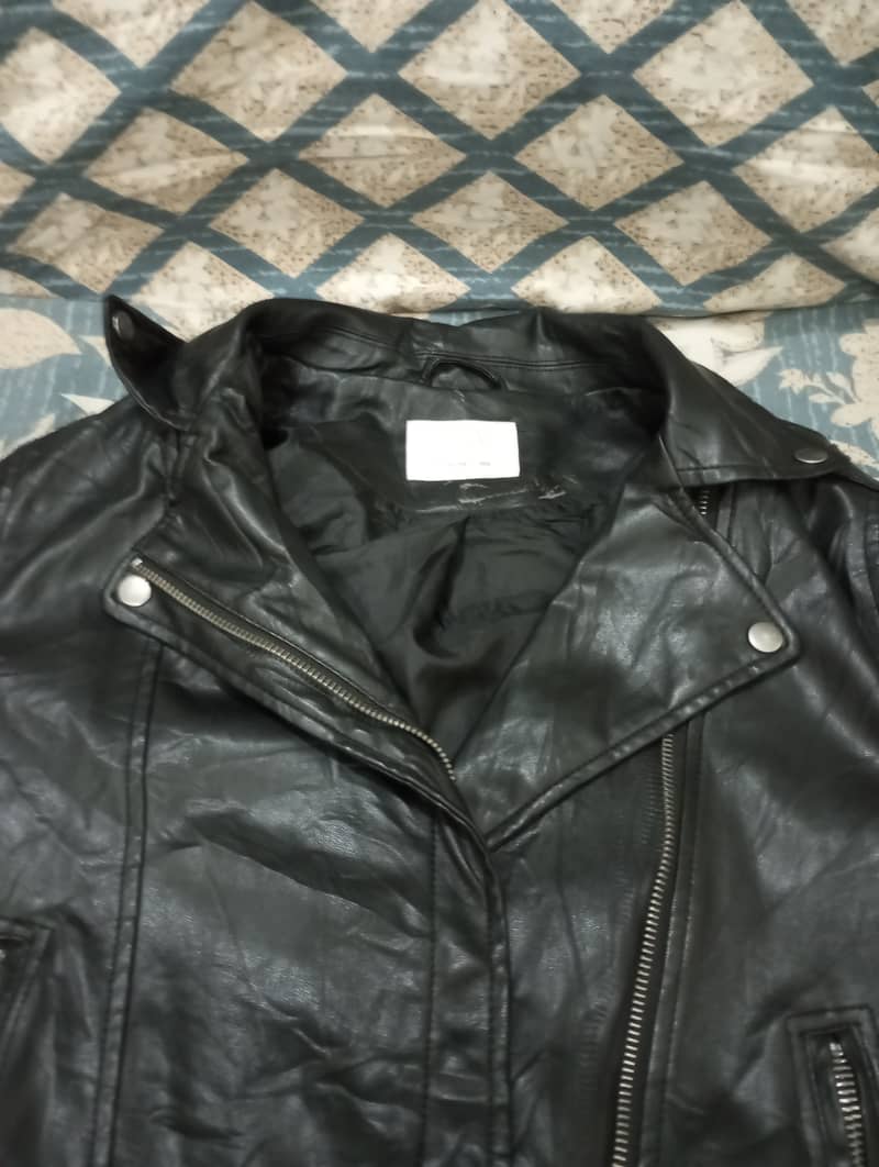 Premium ZARA leather jacket For Sale 1