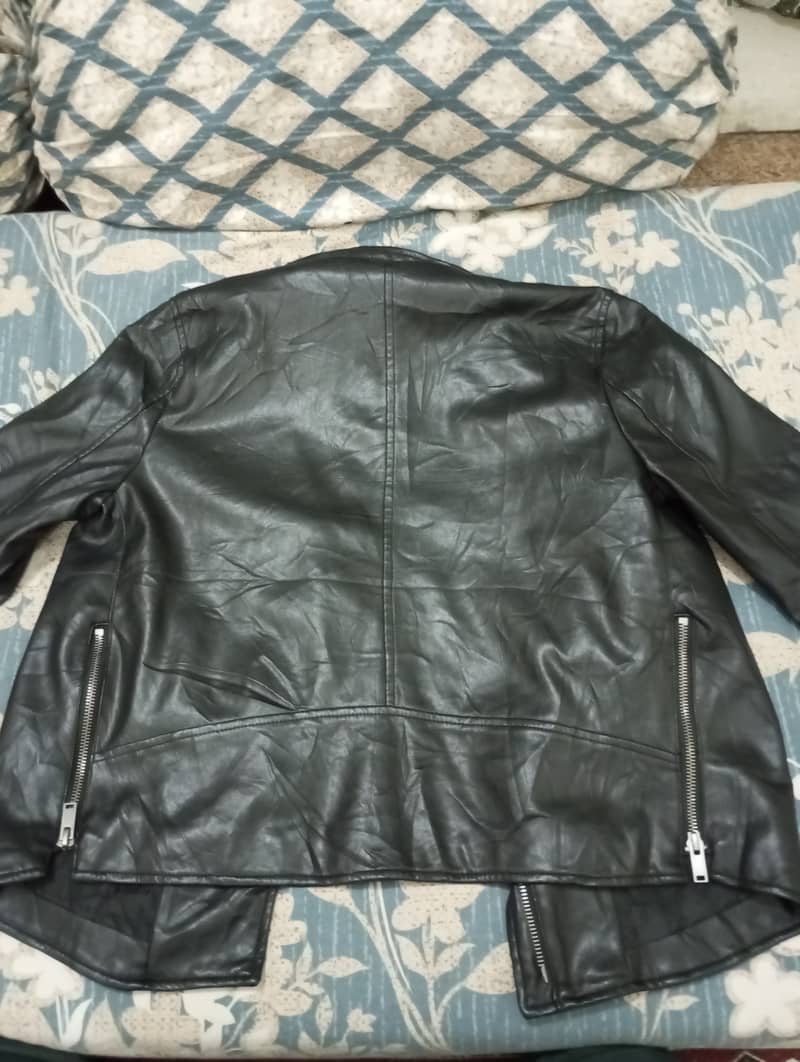 Premium ZARA leather jacket For Sale 3