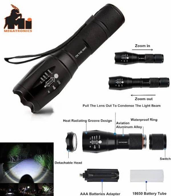 A100 High Power XM-L T6 Led Flashlight Light Torch 0