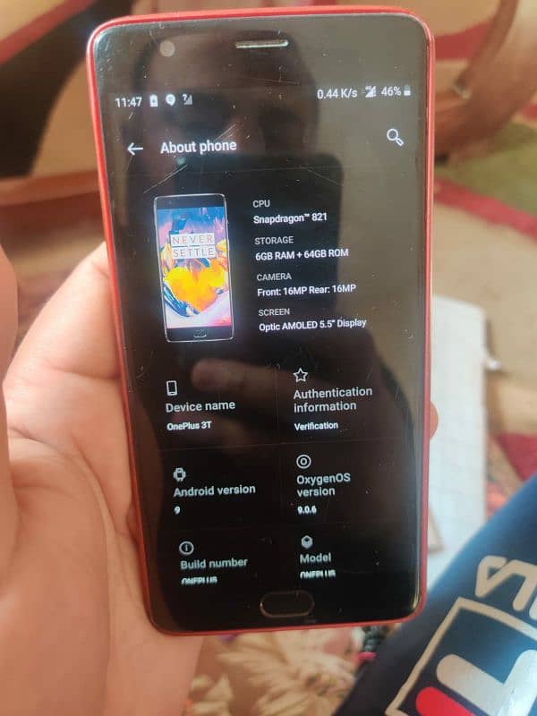 Oneplus 3t PTA apprd 2