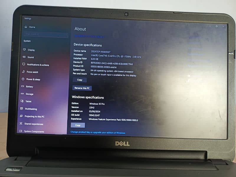 Dell Latitude 3540 Core i5 4th Generation 8 GB RAM & 128 GB SSD 5