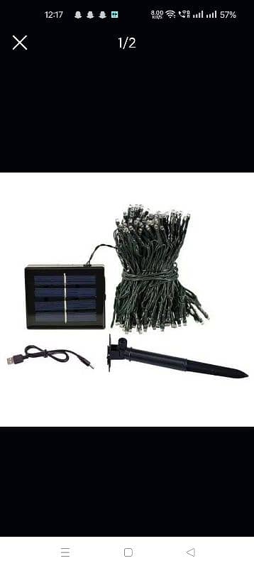 7m 50 LED SOLAR FAIRY STRING OUTDOOR LIGHTS 0