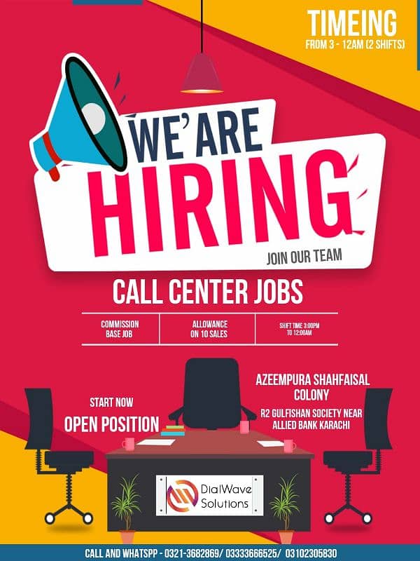 Need Call center agents 0