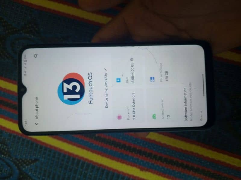 vivo y33s ram 8 storage 128 condition 10 /9 jis bahi ny lyna hai rabta 1