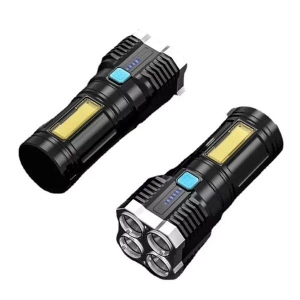 4-Core Flashlight Super Bright Rechargeable Flashlight Multi LED 2