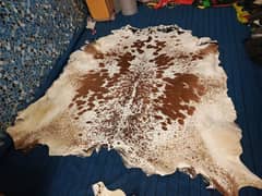 COWHIDE LEATHER RUGS TRICOLOR COW HIDE SKIN CARPET AREA