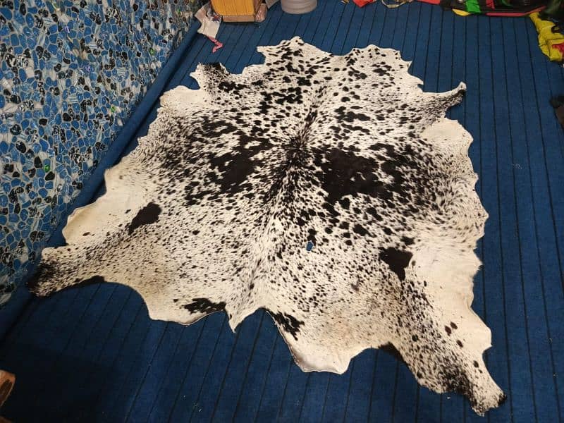 COWHIDE LEATHER RUGS TRICOLOR COW HIDE SKIN CARPET AREA 2