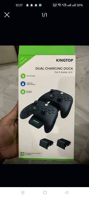 KINGTOP DUAL CHARGING DOCK STATION 2x1200 mAh battery packs 0