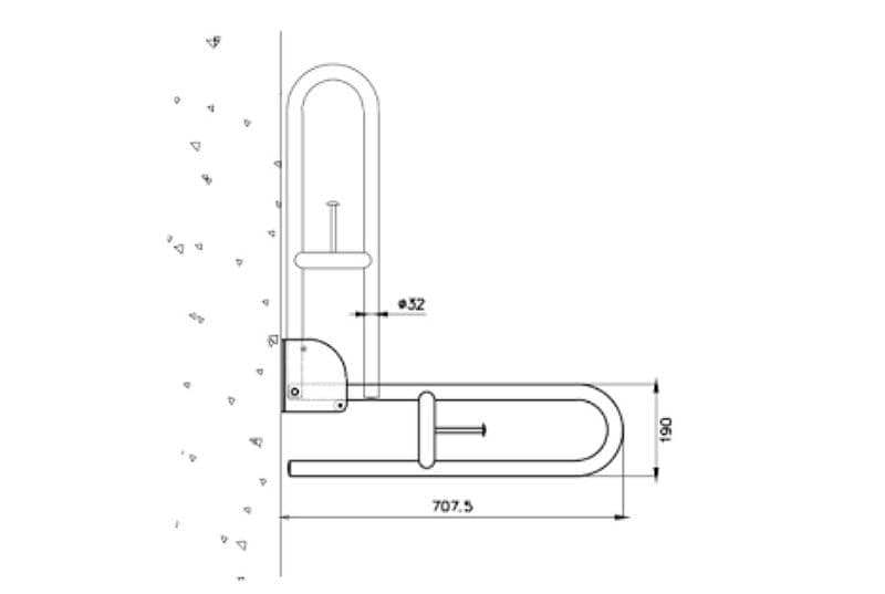 Handle Bars Grab Bars for aged or Disable Persons Imported Italian 6