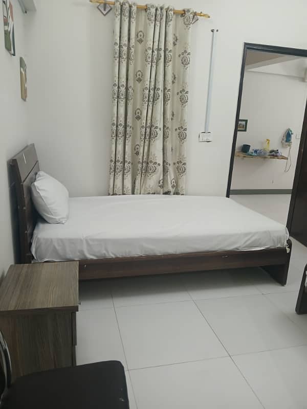 Furnished Flat available For Rent. . . Johar-Mor KHI 4