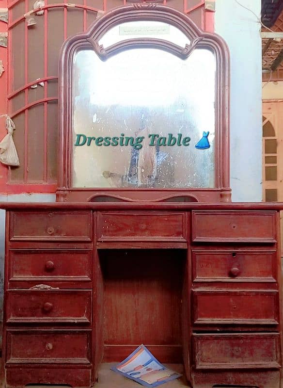 Dressing Table with Show Case Used Wood 1