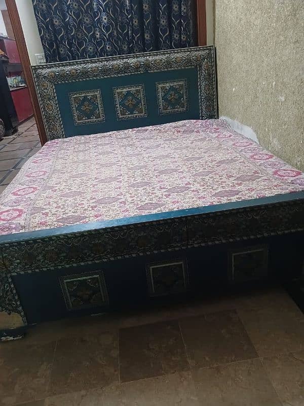 urgent sale double bed with metress 1