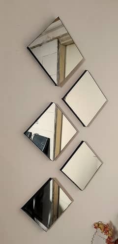 Set of 5 . . . . Elegant mirror  (8 x8 )