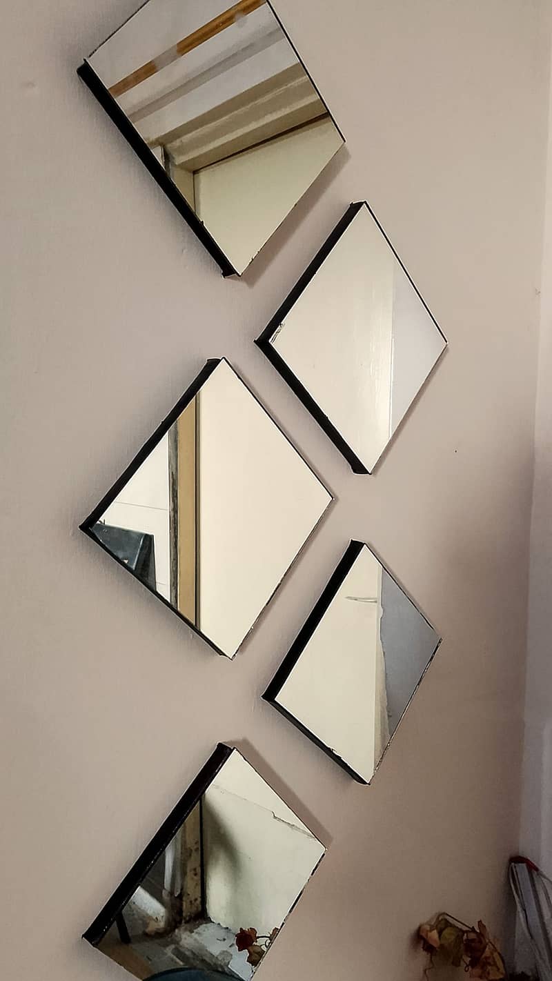 Set of 5 . . . . Elegant mirror  (8 x8 ) 4