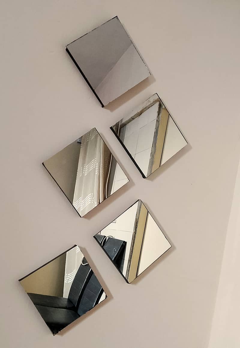 Set of 5 . . . . Elegant mirror  (8 x8 ) 5