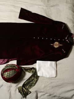 boys wedding sherwani with kulla and pajama