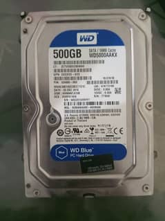 WD Blue 500GB Desktop Hard Disk Drive SATA 6 Gb/s 16MB Cache