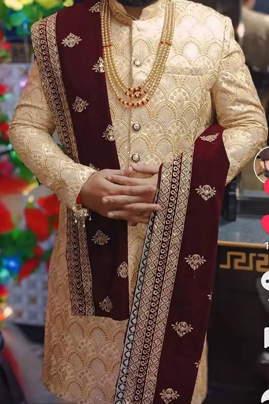 Sherwani / Groom Sherwani / Groom Dress / Groom Off white Sherwani 0